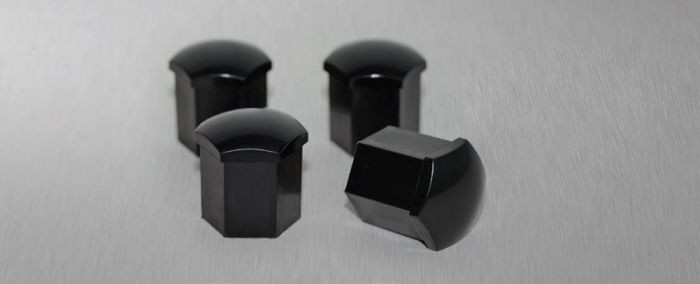 Radschraubendeckel-Set Black